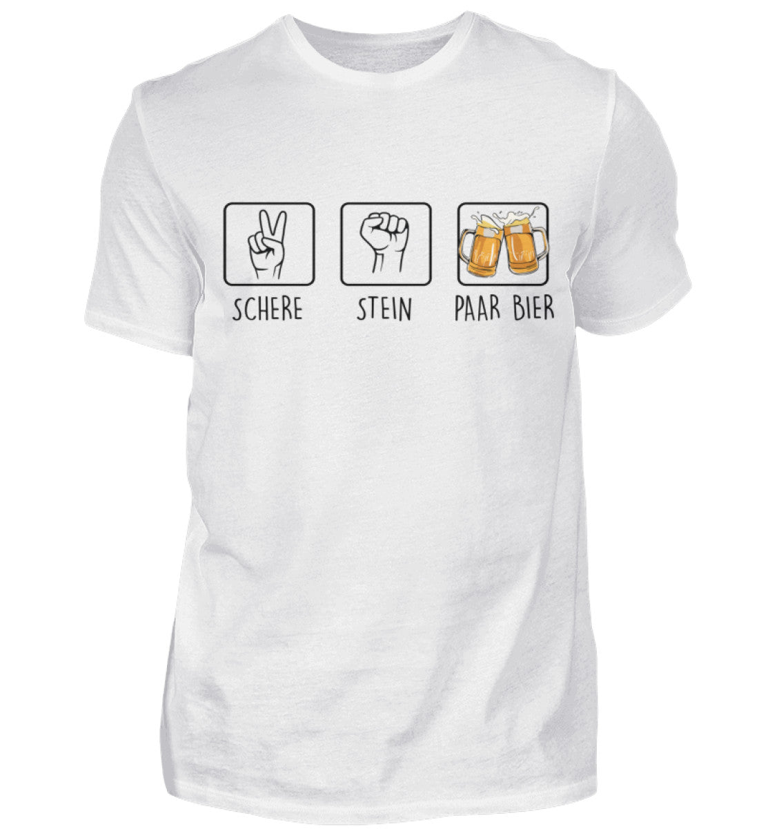 SCHERE, STEIN, PAAR BIER T-SHIRT